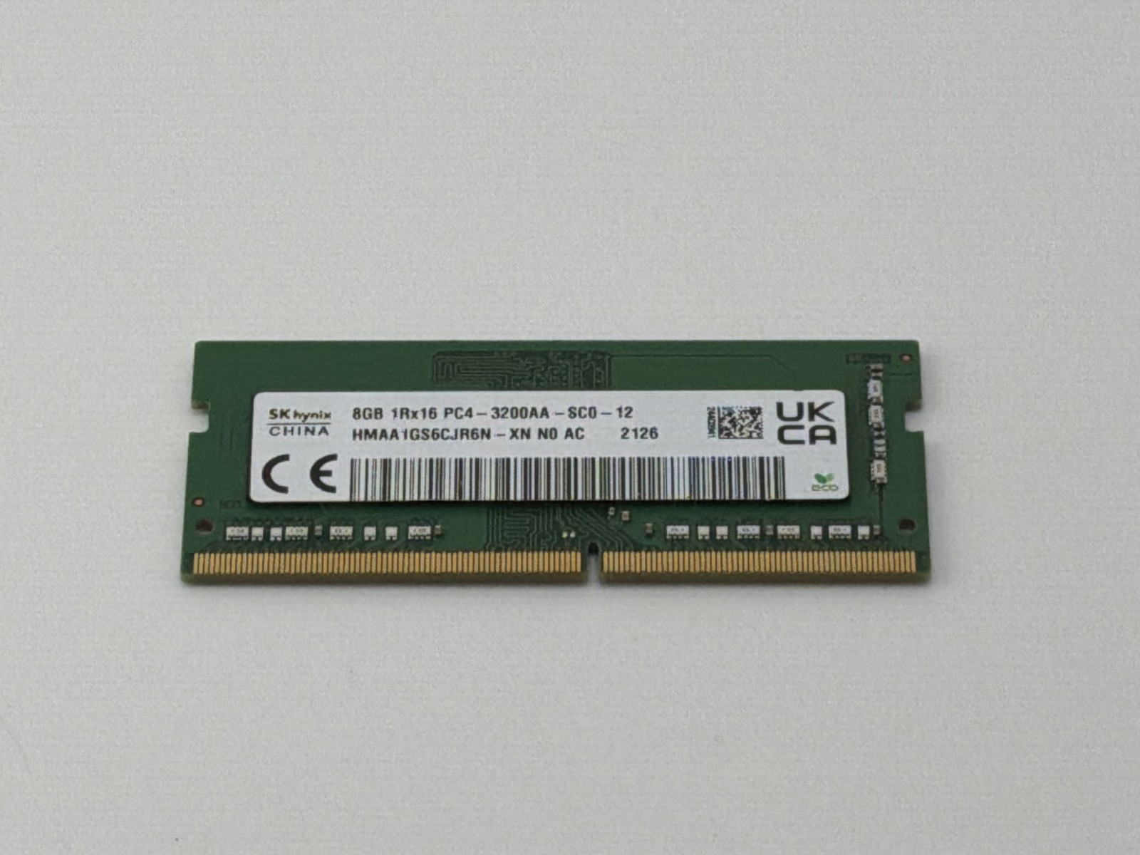 SK hynix 8GB 1Rx16 PC4-3200AA-SC0-12 DDR4 Laptop RAM Very Good
