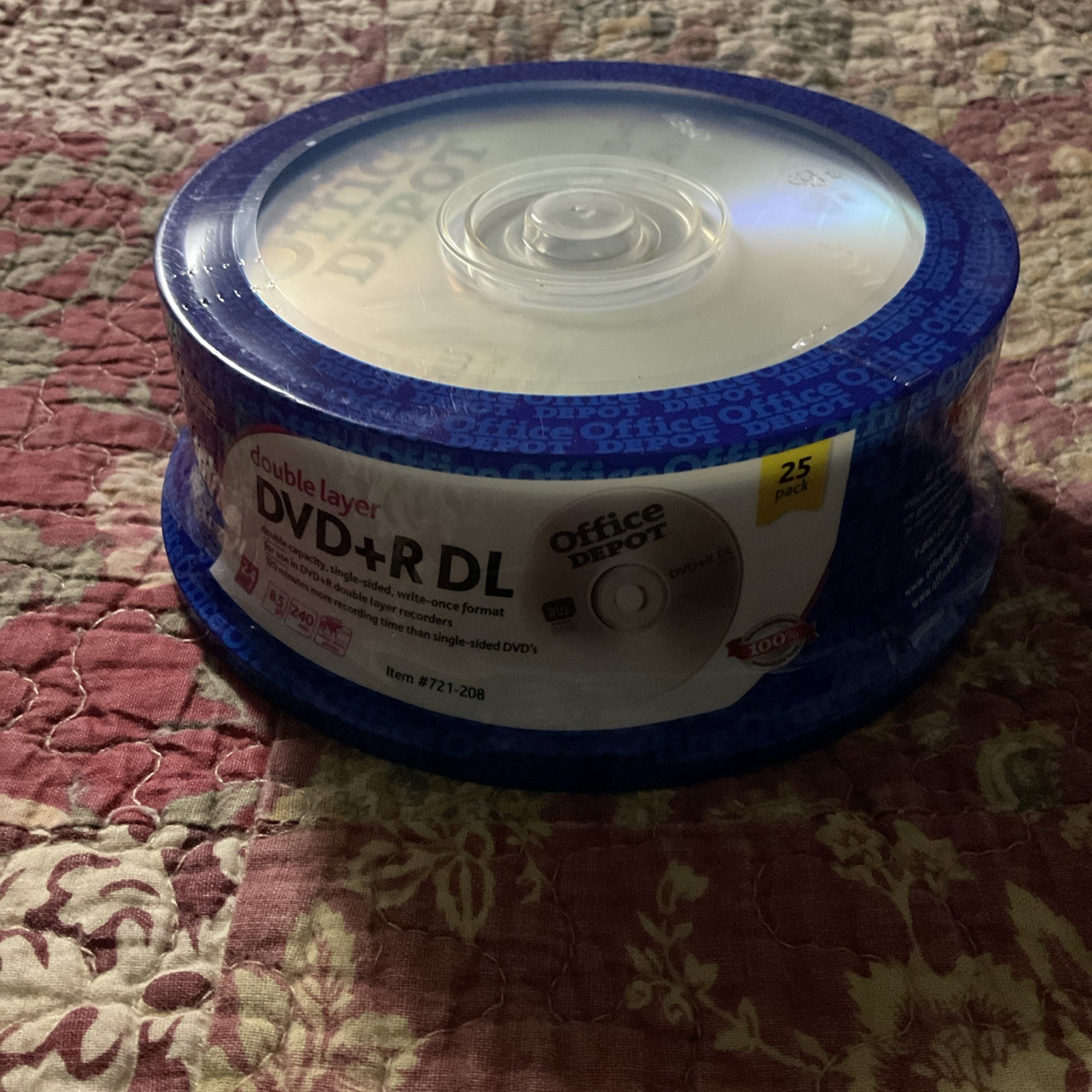 DVD Blank Office Depot Double Layer DVD+R DL Recordable Media 25 Pack New Sealed