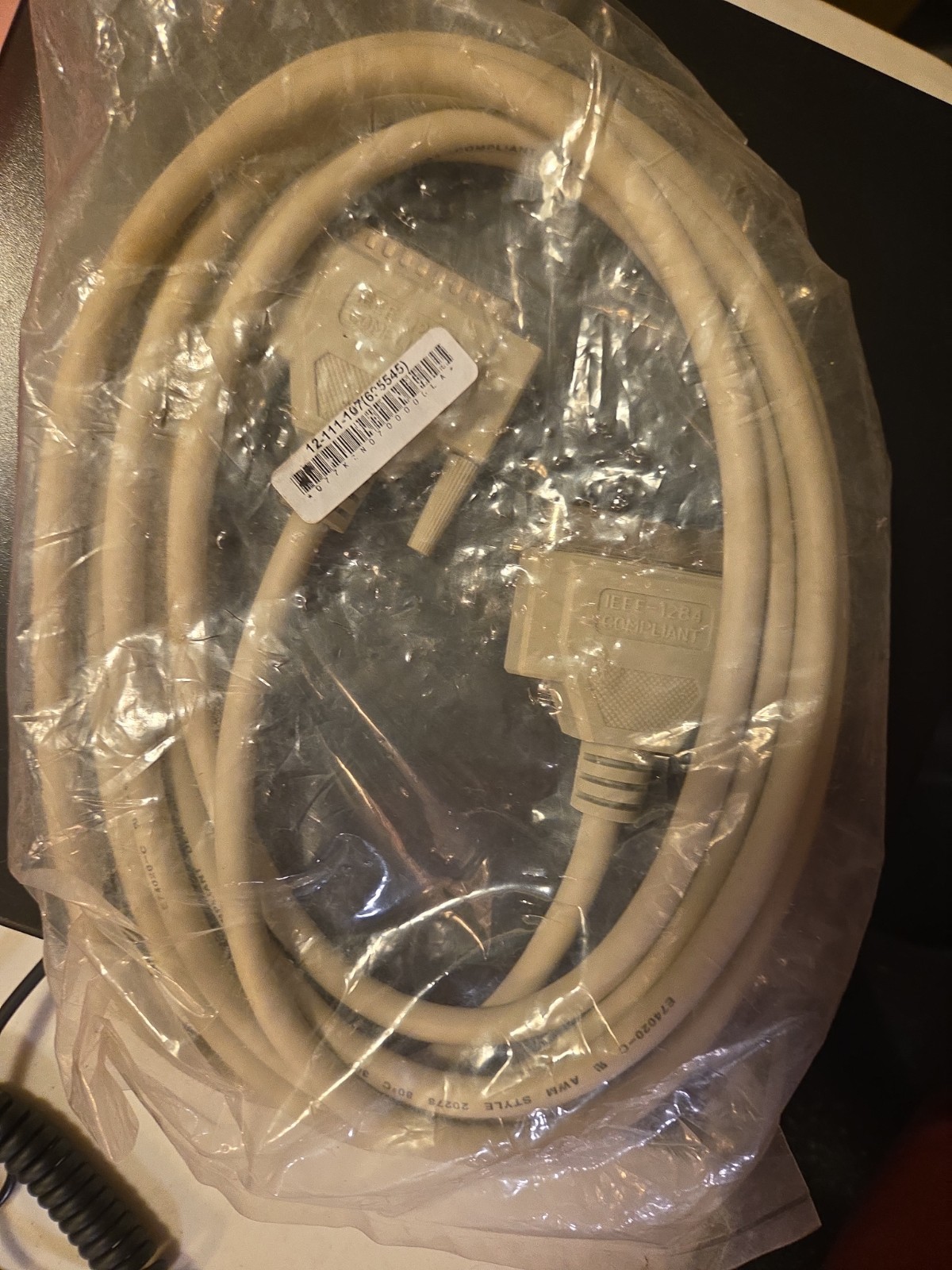 Vintage 10ft DB25 Male to Centronics 36-Pin Parallel Printer Cable IEEE-1284