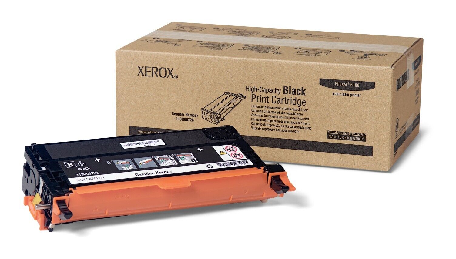 Genuine Xerox 113R00726 Black High Yield Toner Cartridge
