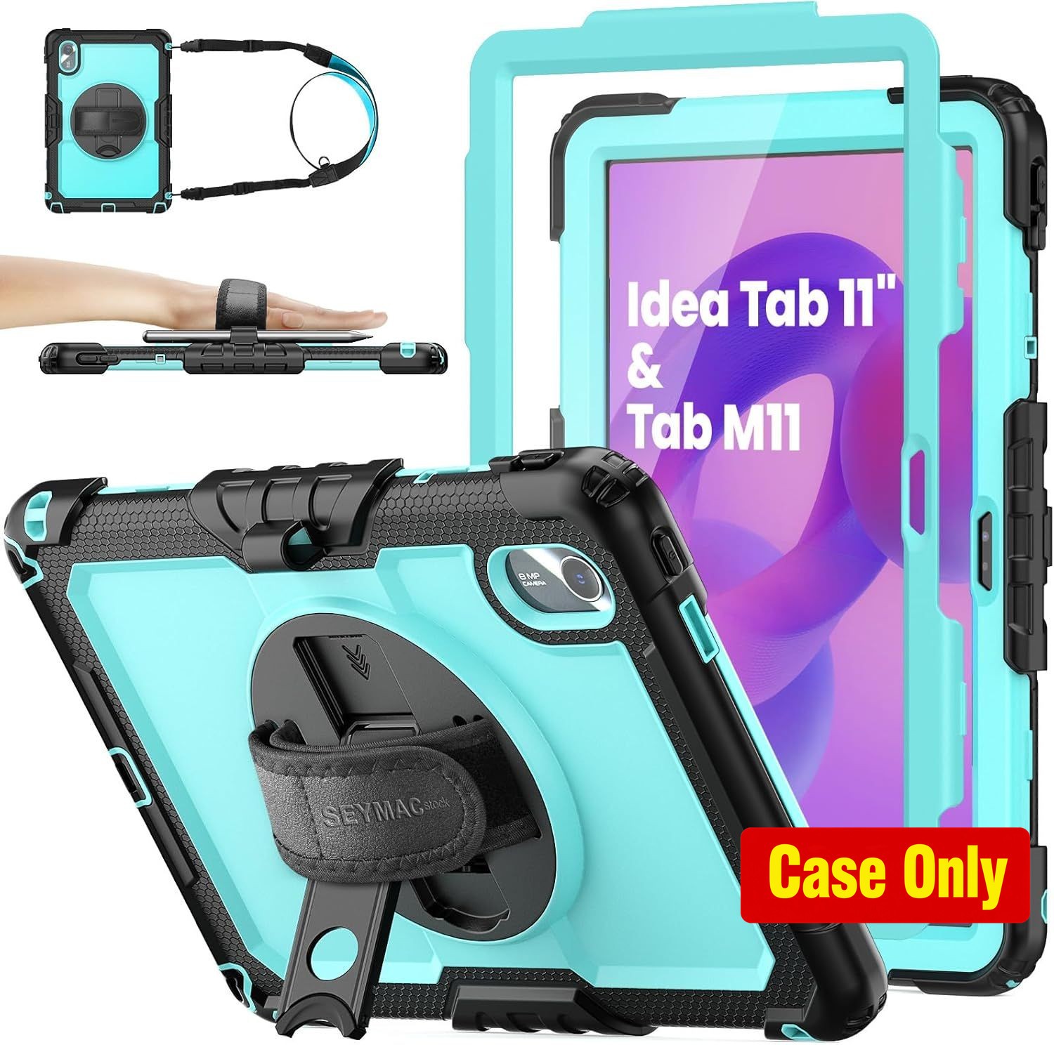 Case for Lenovo Idea Tab 11'' Drop-Proof Protection Cover with 360° Rotate Stand