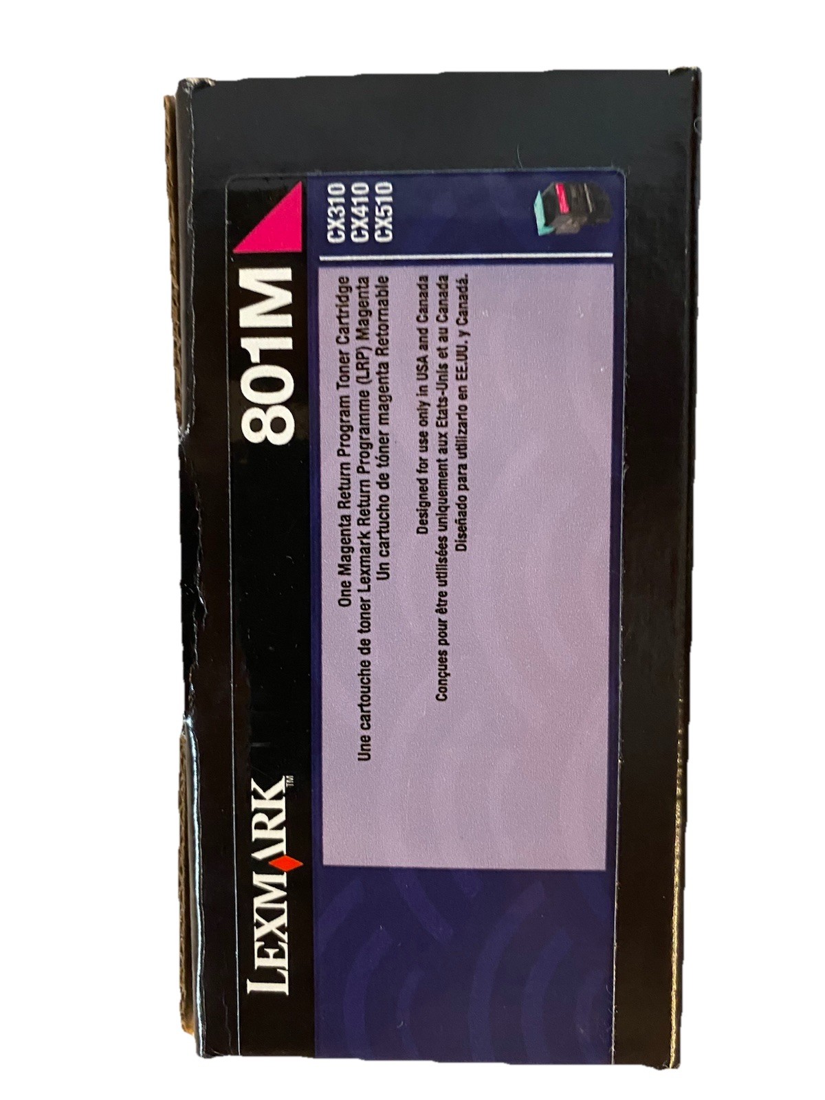 Lexmark Toner Cartridge 801M Magenta Cx310, Cx410, Cx510 Part# 80C10M0 Genuine