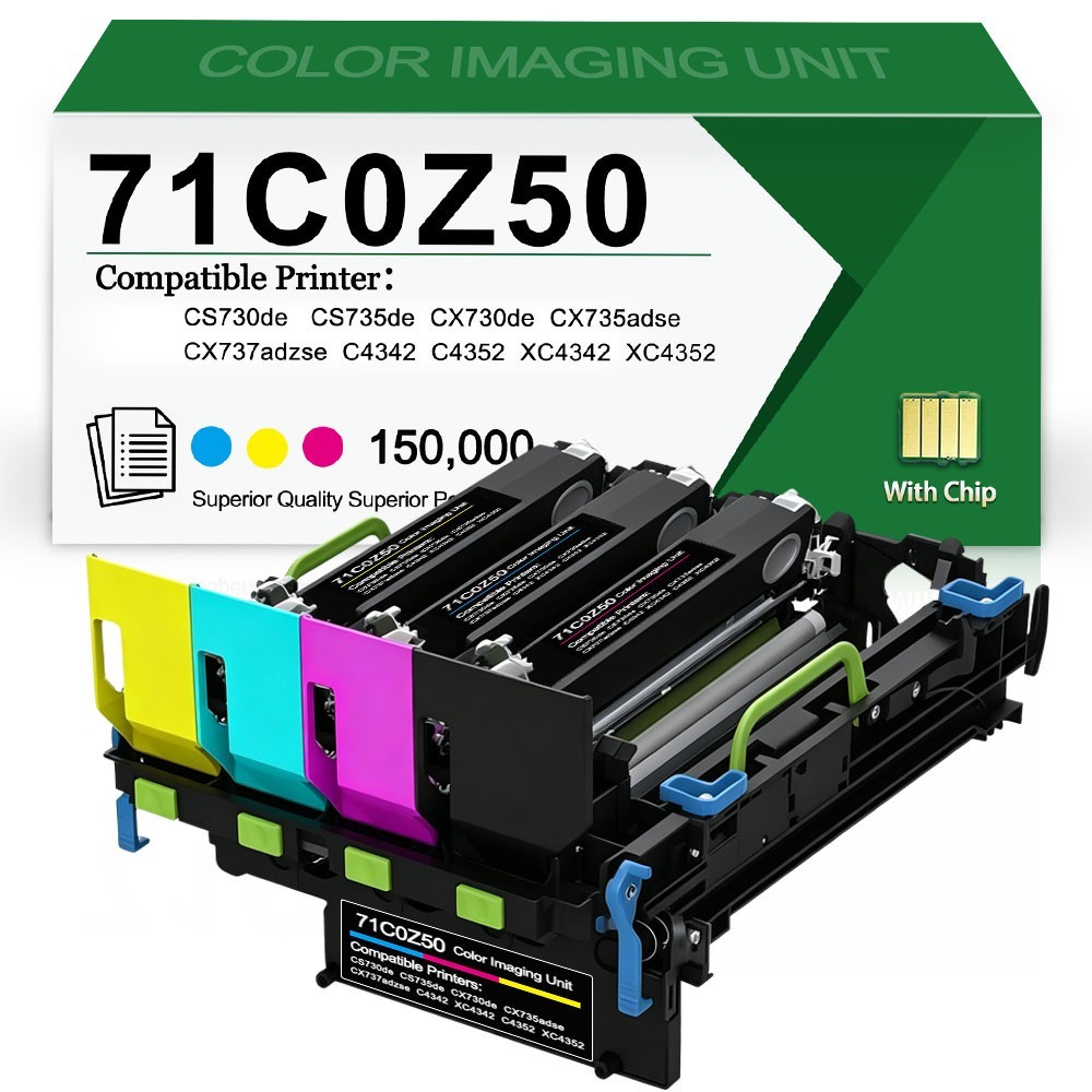1 Pack 71C0Z50(CMY) Color Imaging Unit Compatible For C4342 C4352 XC4342 CS730de