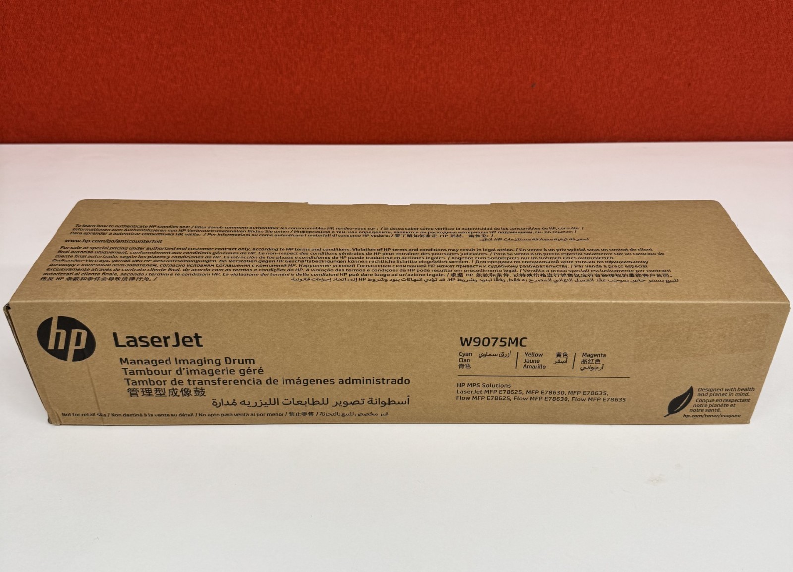 NEW sealed Genuine HP Laserjet W9075MC Managed Imaging Drum cyan