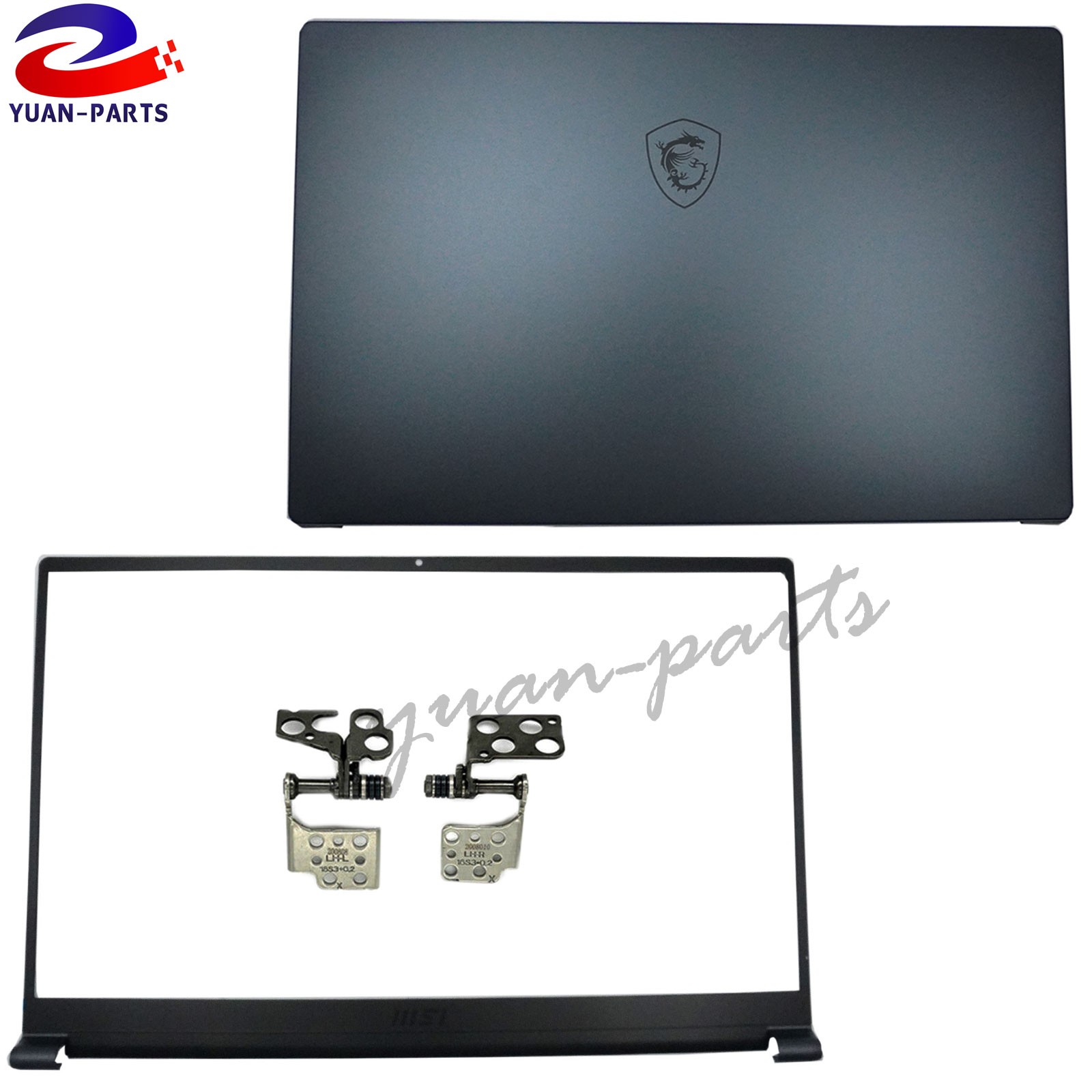 New MSI PS63 MS-16S1 PS63 8RD 8SC 8M 8MO Lcd Back Cover Bezel Hinges 15.6" US
