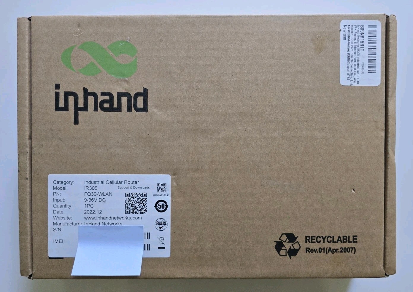 InHand Networks IR305 Industrial LTE 4G VPN Router, 5 Ethernet Port, Dual Sim