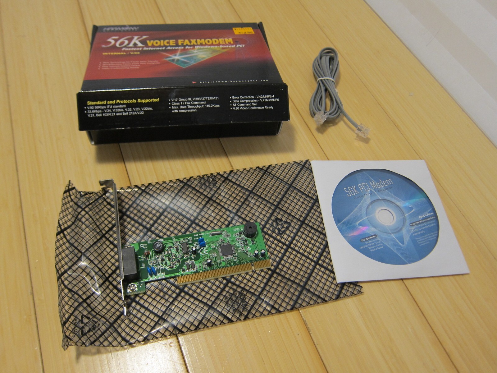 NOS Harmony Multimedia 56K Voice Fax v.92 Modem (PN: HM18021-2)