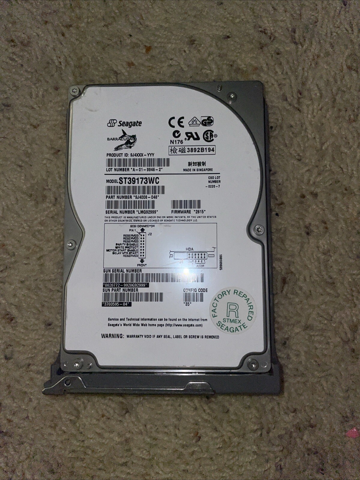 Seagate Barracuda ST39173WC