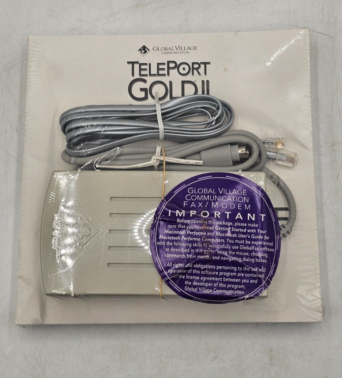 Global Village TelePort Gold II Modem for Performa Macintosh BRAND NEW SEALED