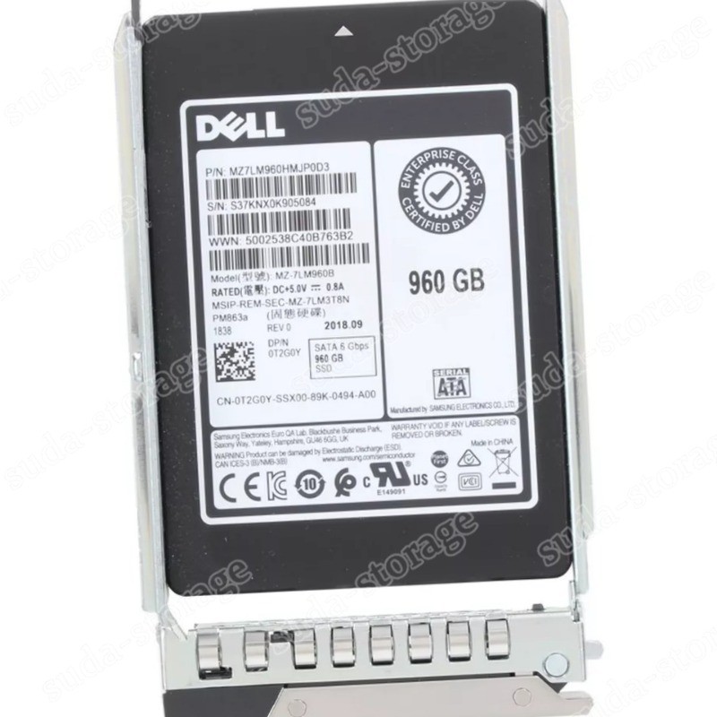 1PCS New T2G0Y 0T2G0Y MZ7KM960HMHQ0D3 Dell 960GB SATA 6Gb/s 2.5'' SSD 14/15/16G