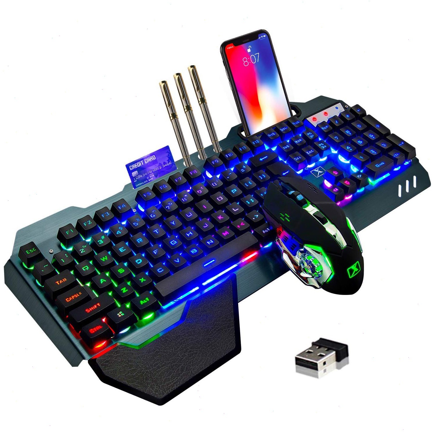 K680 2.4G Keyboard and Mouse Wireless Gaming Combo RGB Backlit For PC Mac Laptop