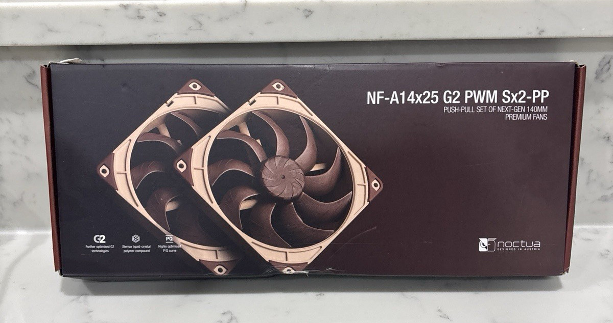 Noctua NF-A14x25 G2 PWM, High-Performance Quiet Fan 140mm 2 PACK NO ACCESSORIES