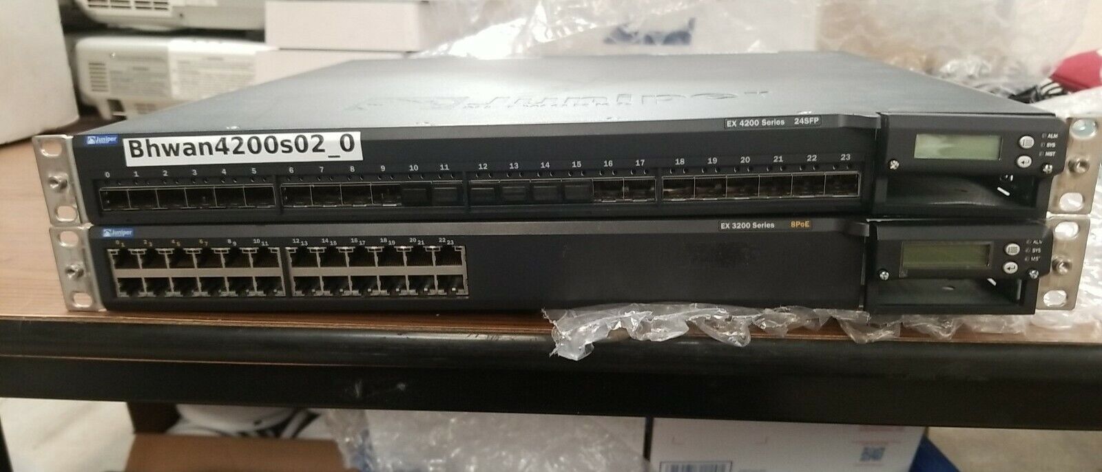 Mixed Lot of 2 Juniper Port Network Switch's 3200/4200 Series.USED. *Read DESC*