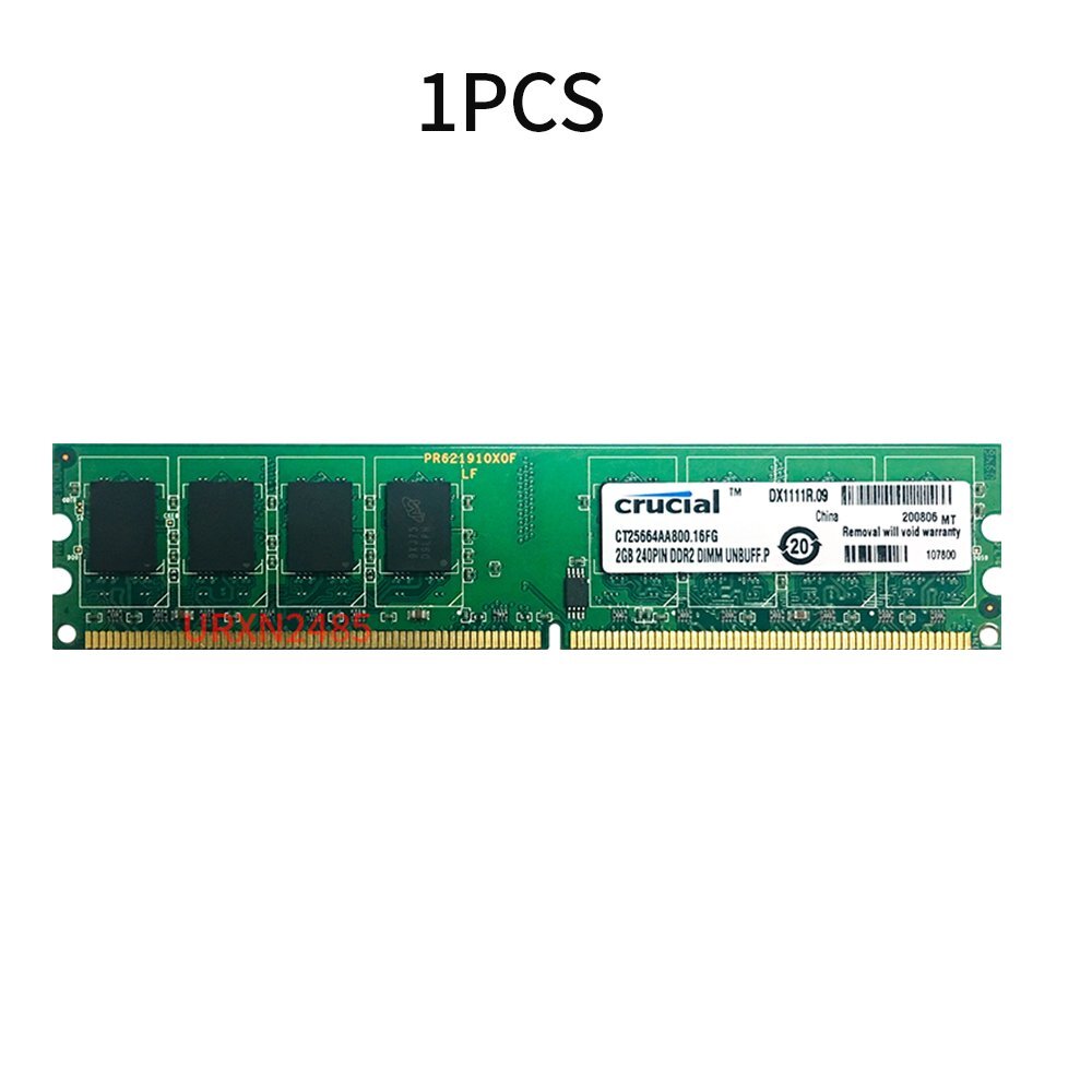 For Crucial 20GB 16GB 8GB 4GB 2GB PC2-6400U DDR2 800MHz 1.8V PC Desktop RAM LOT