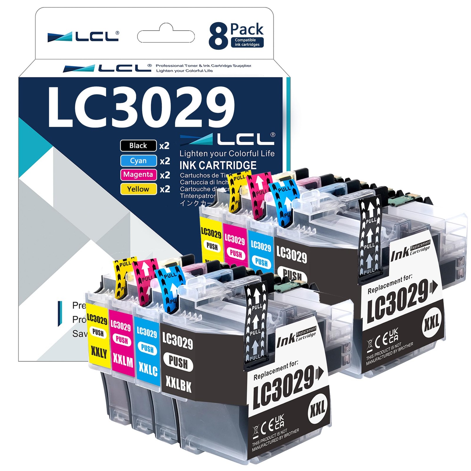 LCL LC3029 Ink Cartridge Replacement Brother LC3029 XXL LC3029BK LC3029C
