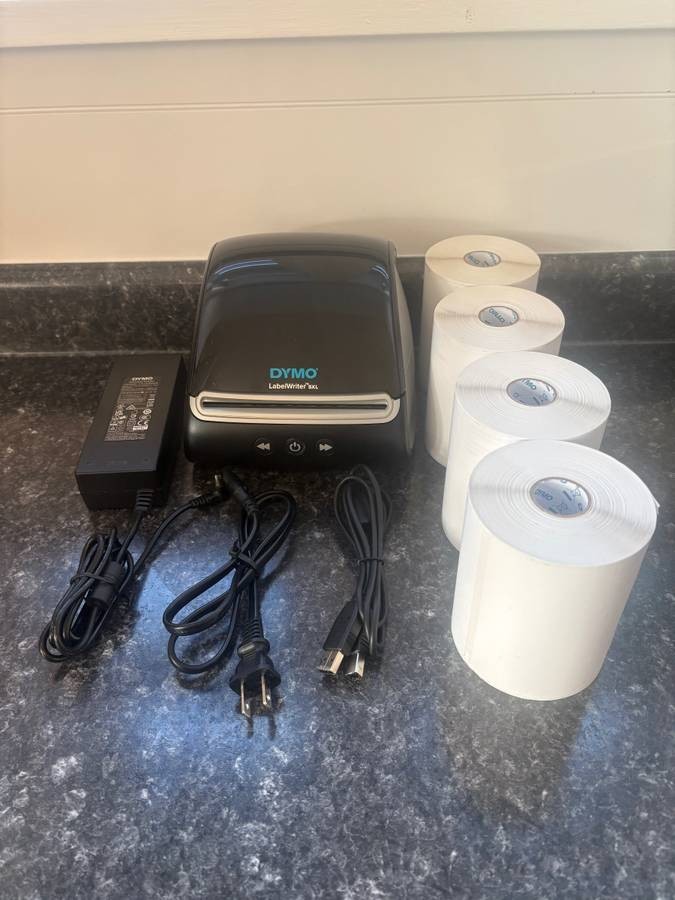 DYMO LabelWriter 5XL Thermal Printer & 1,090+ Genuine DYMO 4x6 Shipping Labels