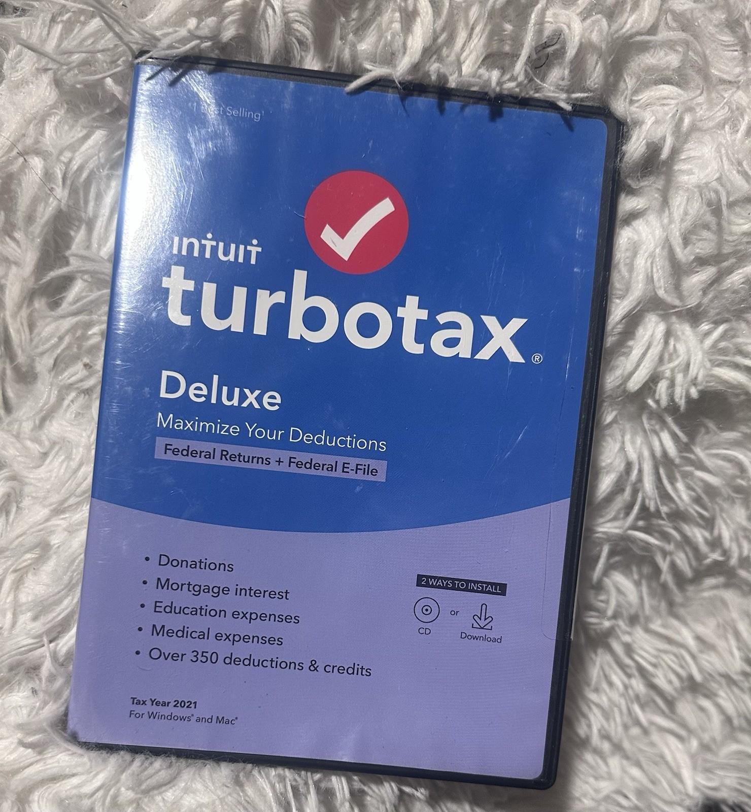 TurboTax DELUXE 2021 Federal+Efile Only NO State Windows /Mac NEW Sealed USA