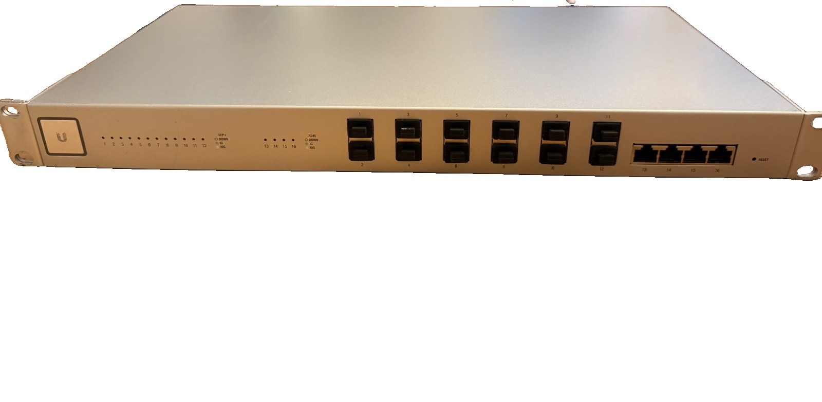 Ubiquiti UniFi US-16-XG 10Gb Switch Tested Working 12 SFP+ 4 RJ45 Enterprise