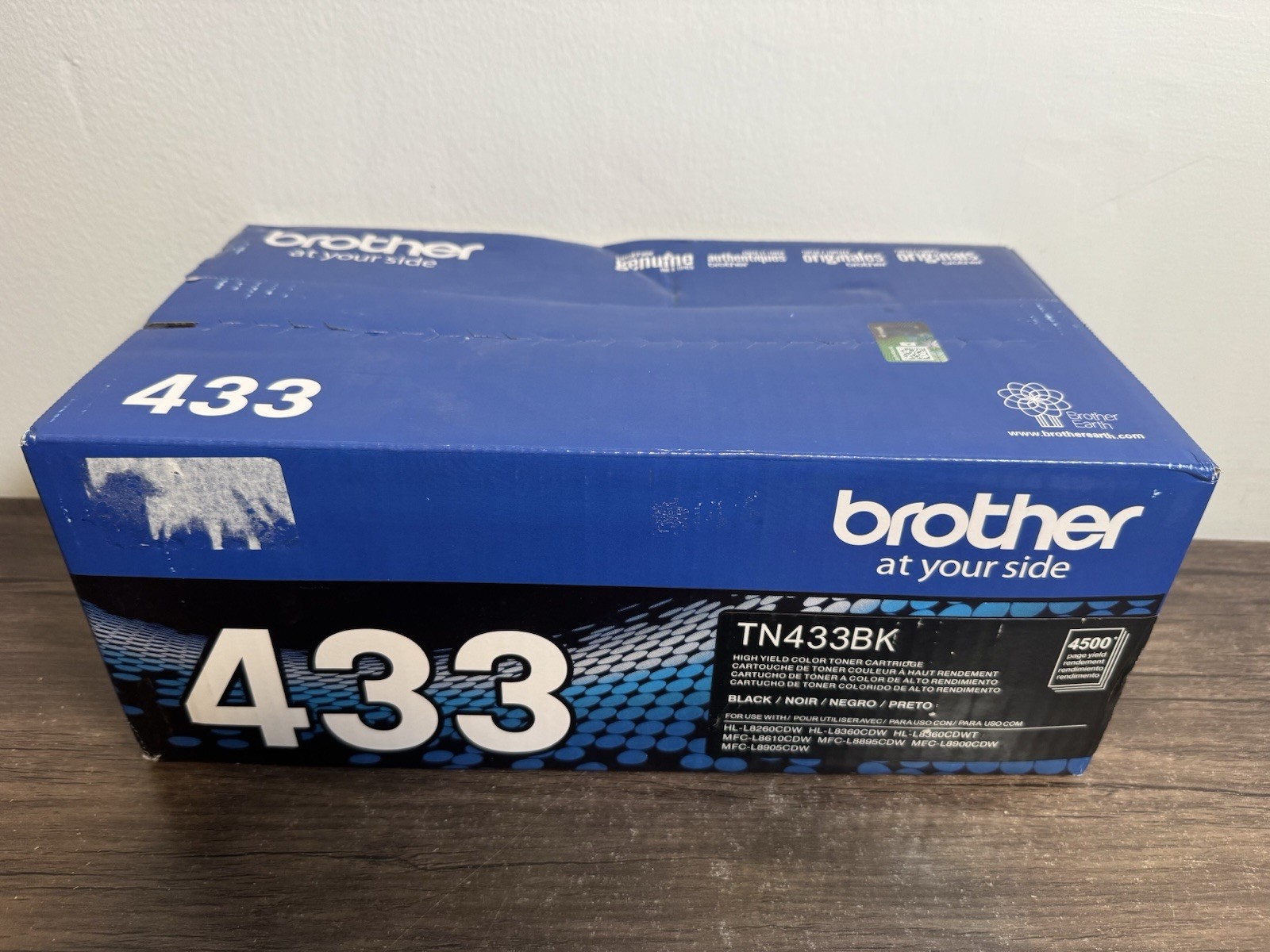 Genuine Brother TN433BK / TN-433BK High Yield Black Toner Cartridge HL-L8260CDW