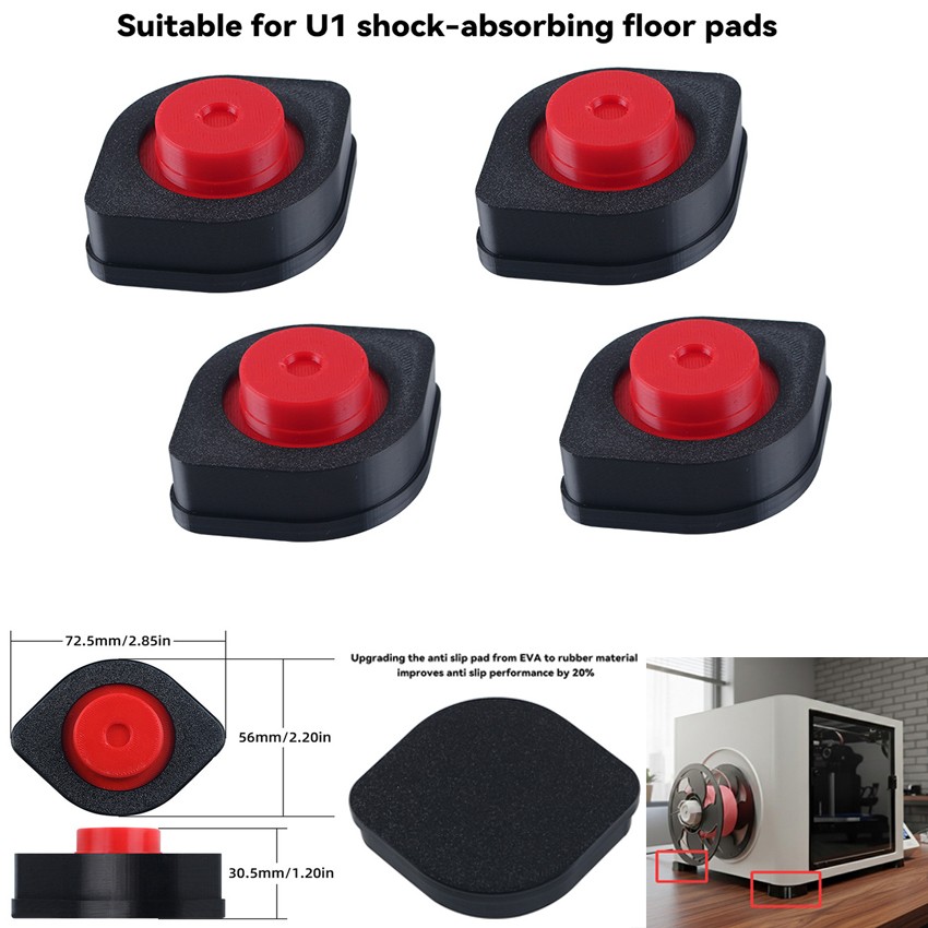 4pcs Shock-Absorbing Feet Pads Cushion Accessories for Snapmaker U1 3D Printer