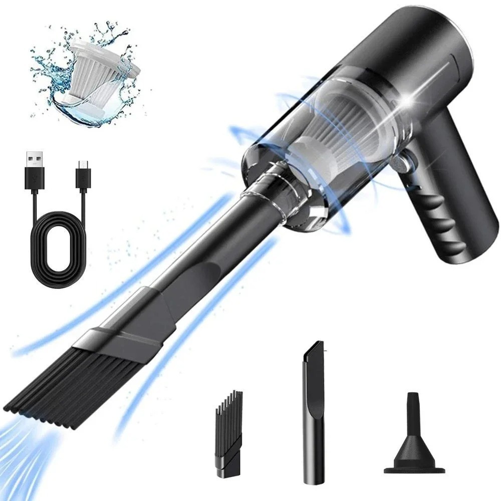 9000Pa Cordless Car Vacuum Cleaner USB Rechargeable 1200mAh Portable