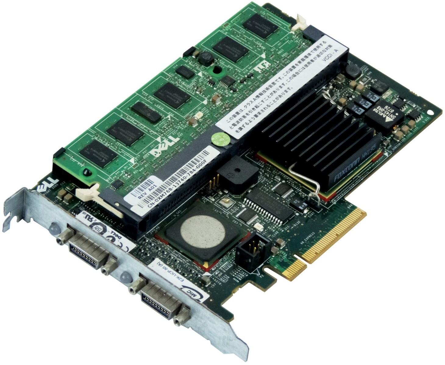 CONTROLLER DELL 0XM768 PERC 5/E 256MB SAS PCIe x8 +BBU