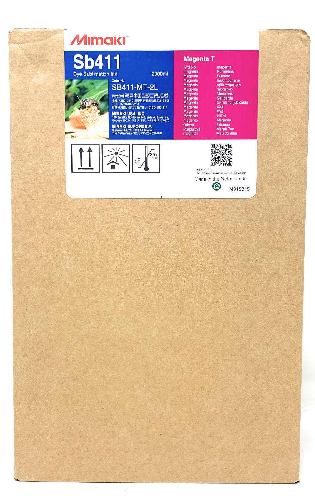 Mimaki Sb411Mt-2L Sb411 Original Magenta Ink Ts300P-1800 [2019/2020]