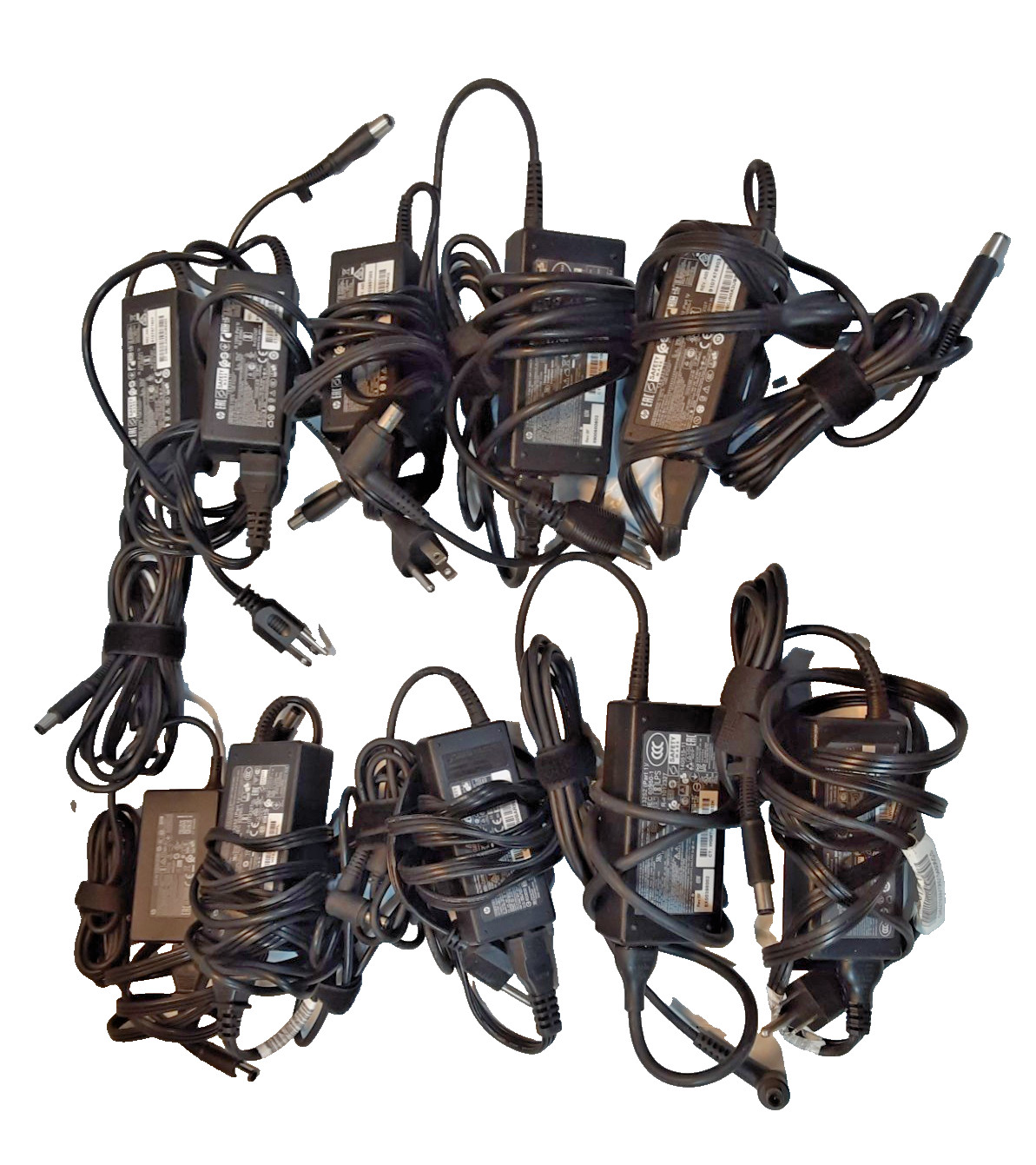 Lot of 10 - HP 65W 19.5V 3.33A Power Supply AC Adapter 7.4mm x 5.0mm Charger