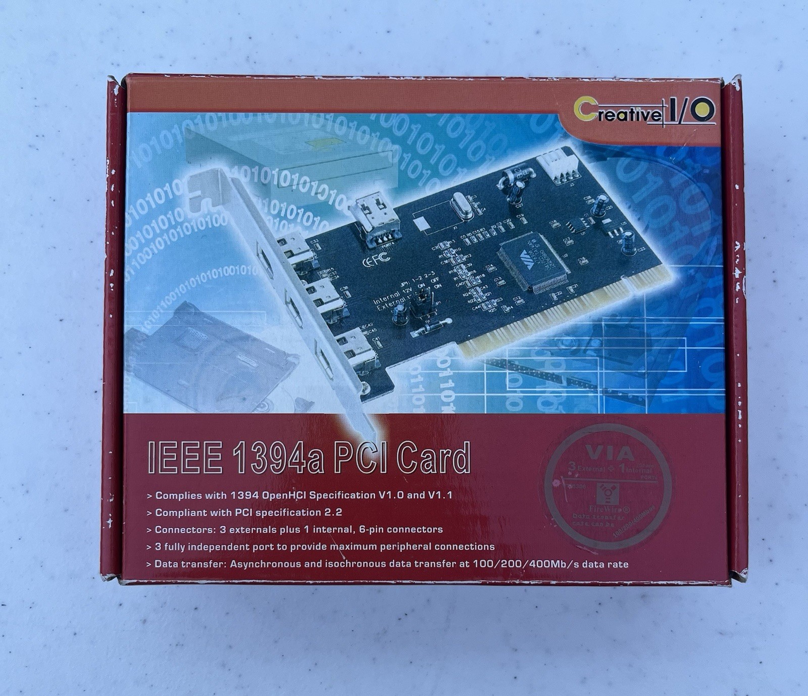 Creative I/O IEEE 1394a PCI FireWire Card VIA VT6306 3+1 Port PCI FireWire Card