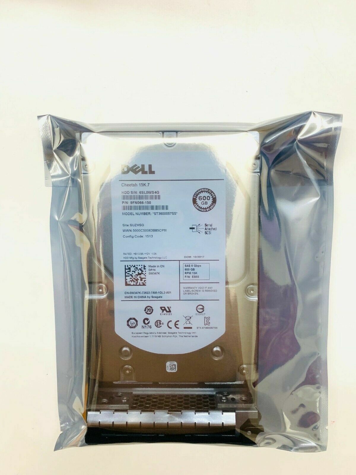 Dell W347K 0W347K With Tray ST3600057SS 600GB 15K RPM 6Gb/s 3.5" SAS HARD DRIVE