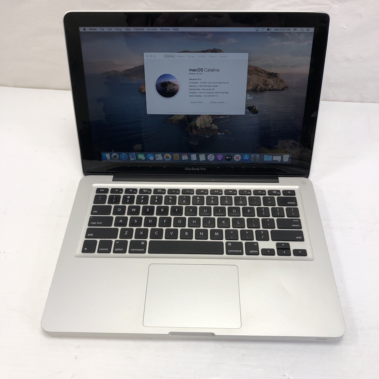 Apple Macbook Pro a1278 i5-3210M 2.5 ghz 4 GB Ram 320 GB Hard drive Catalina