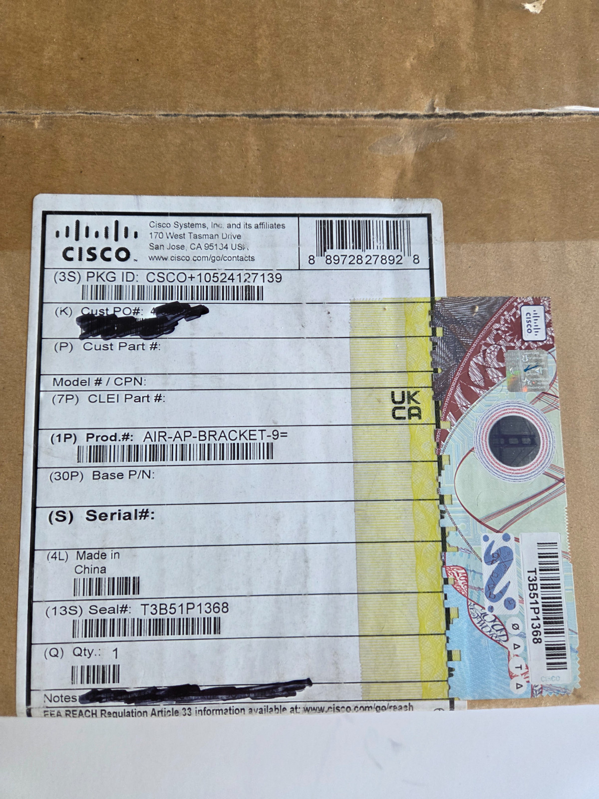“NEW Cisco AIR-AP-BRACKET-9 for C9130AXE – Antenna Bracket