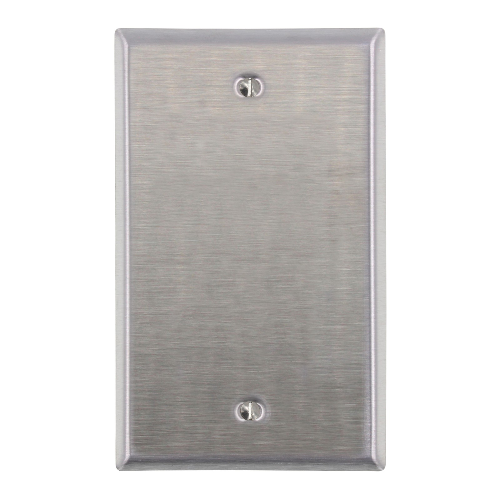LEVITON 84014-40 1-GANG NO DEVICE BLANK WALLPLATE, STANDARD, STAINLESS STEEL