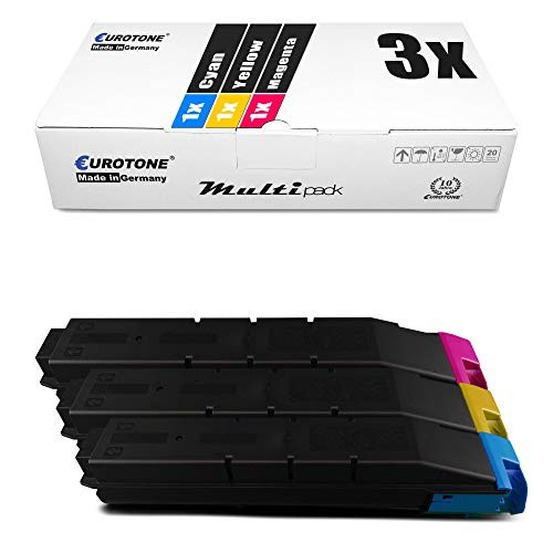 Eurotone 3x Toner Cartridge Compatible for Kyocera TK8600 Yellow