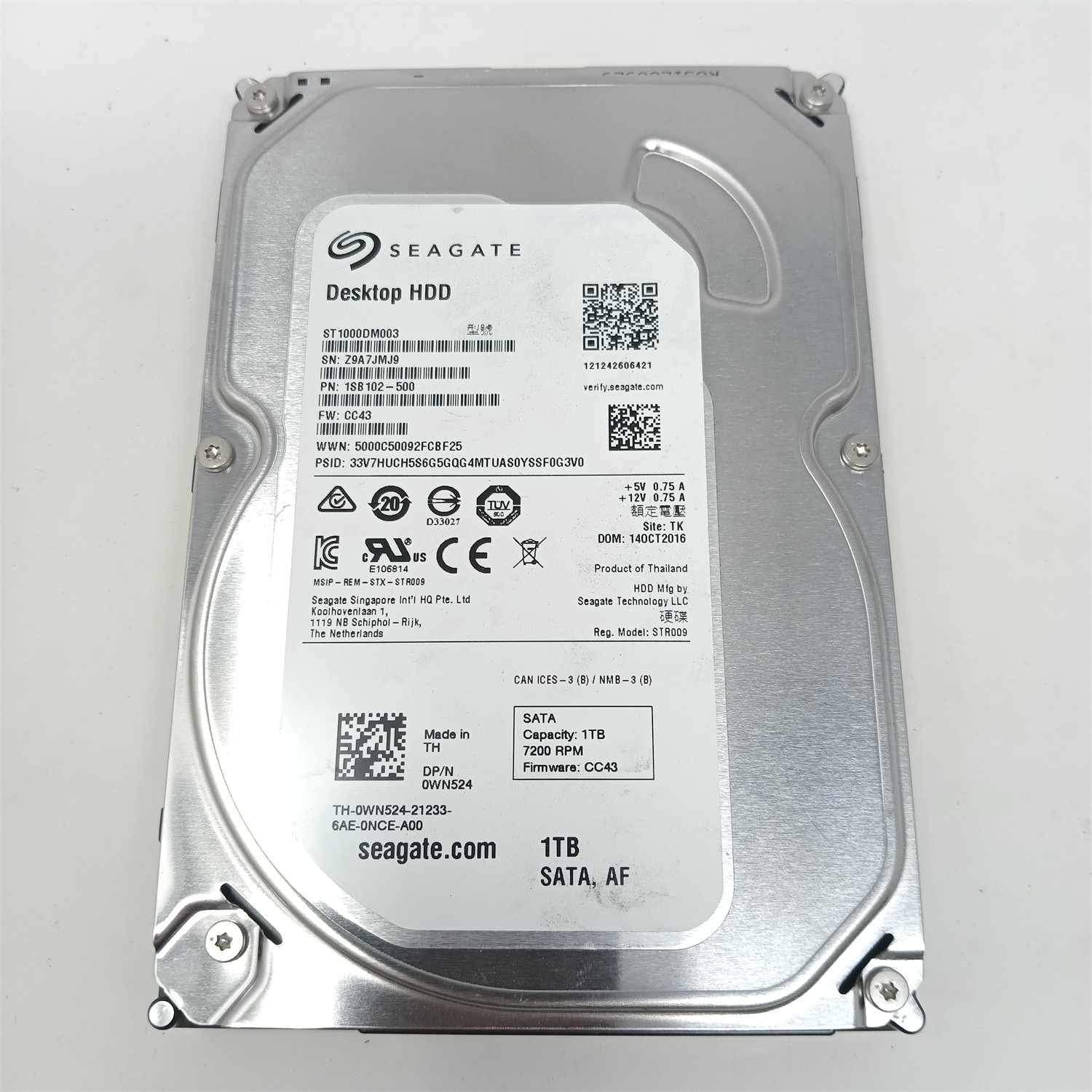 Seagate ST1000DM003-1SB102 1TB 3.5" SATA III HDD - Tested