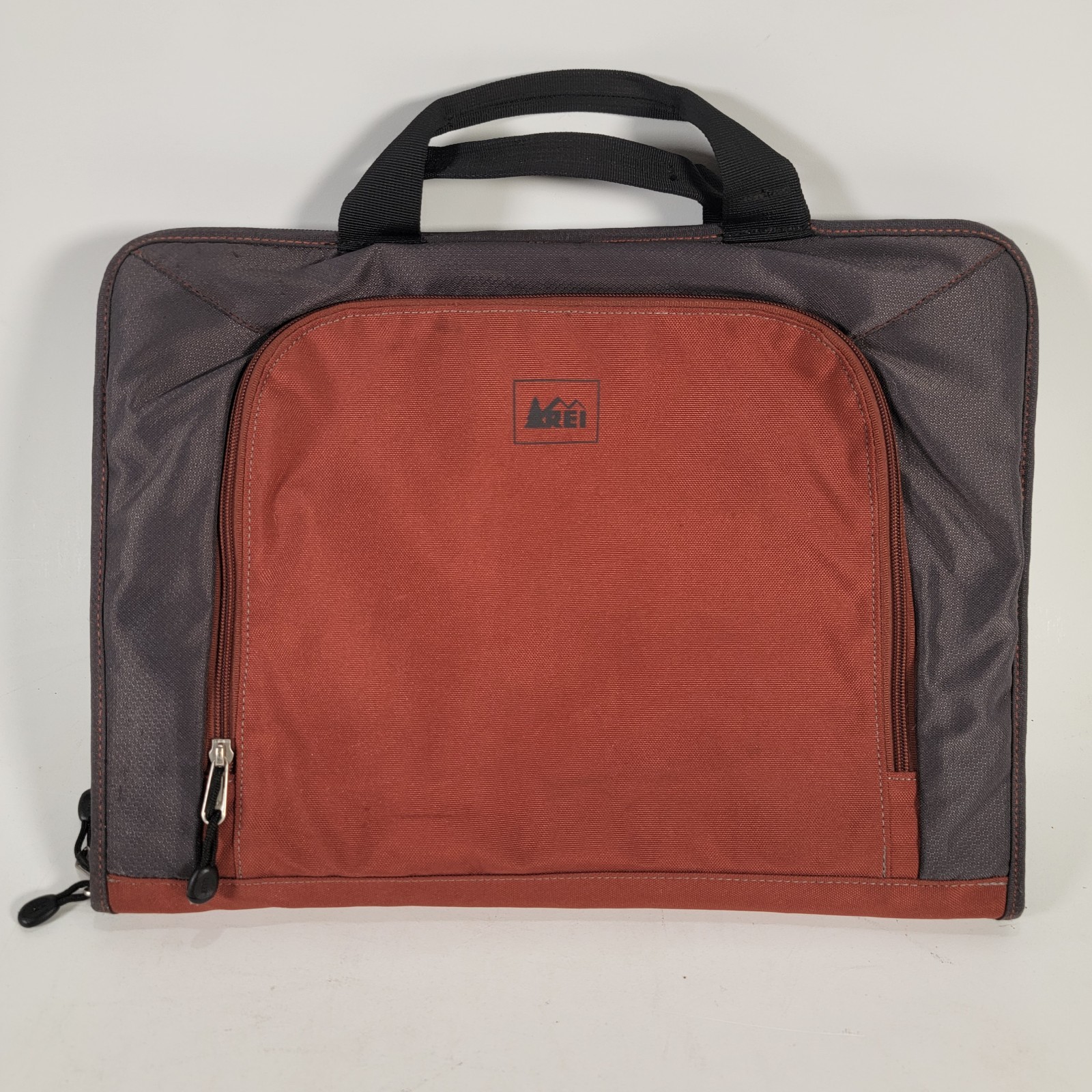 REI Tech Wrap Computer Sleeve Laptop Bag Messenger Tote Orange Charcoal 16x11x2