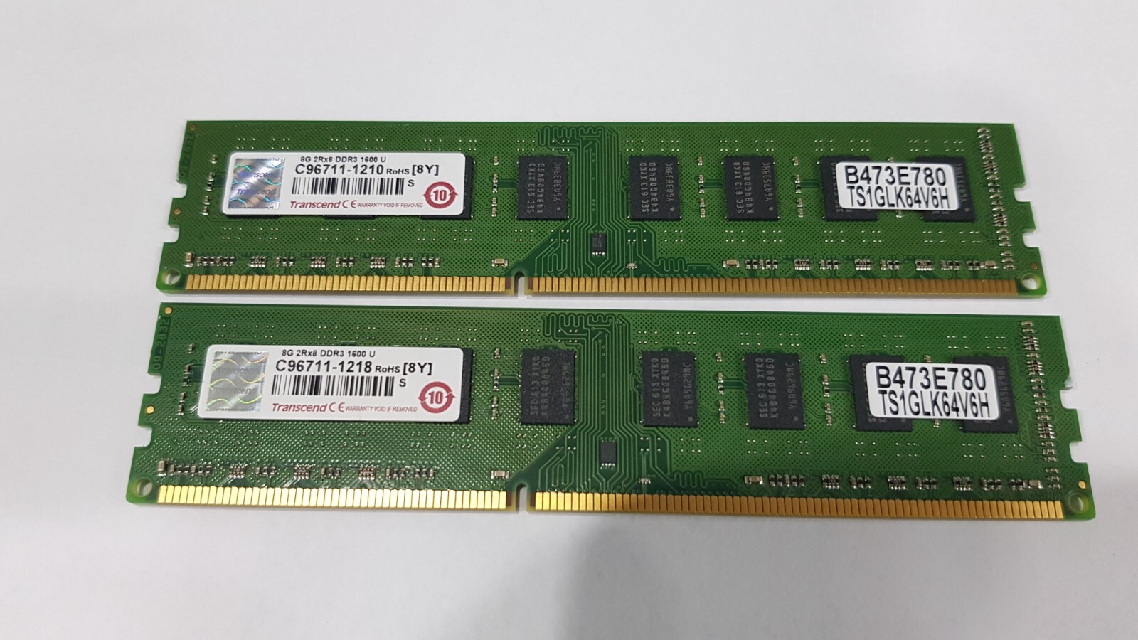 16GB Transcend DDR3 1600U 2R*8 RoHS ( 2 * 8GB Dimm ) - R2803-C