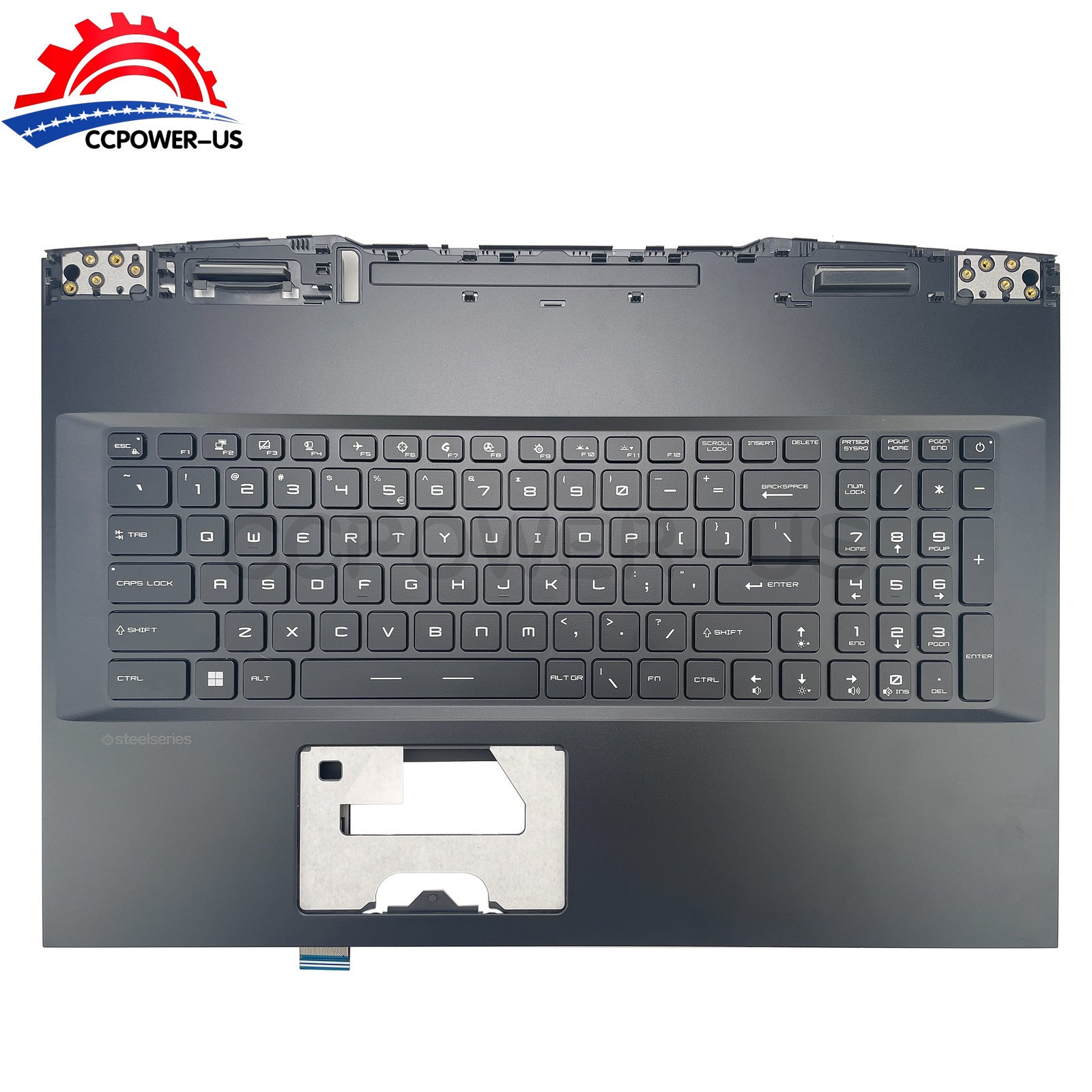 New For MSI GE76 GP76 MS-17K1 17K4 Palmrest W/Colorfull Backlit Keyboard Black