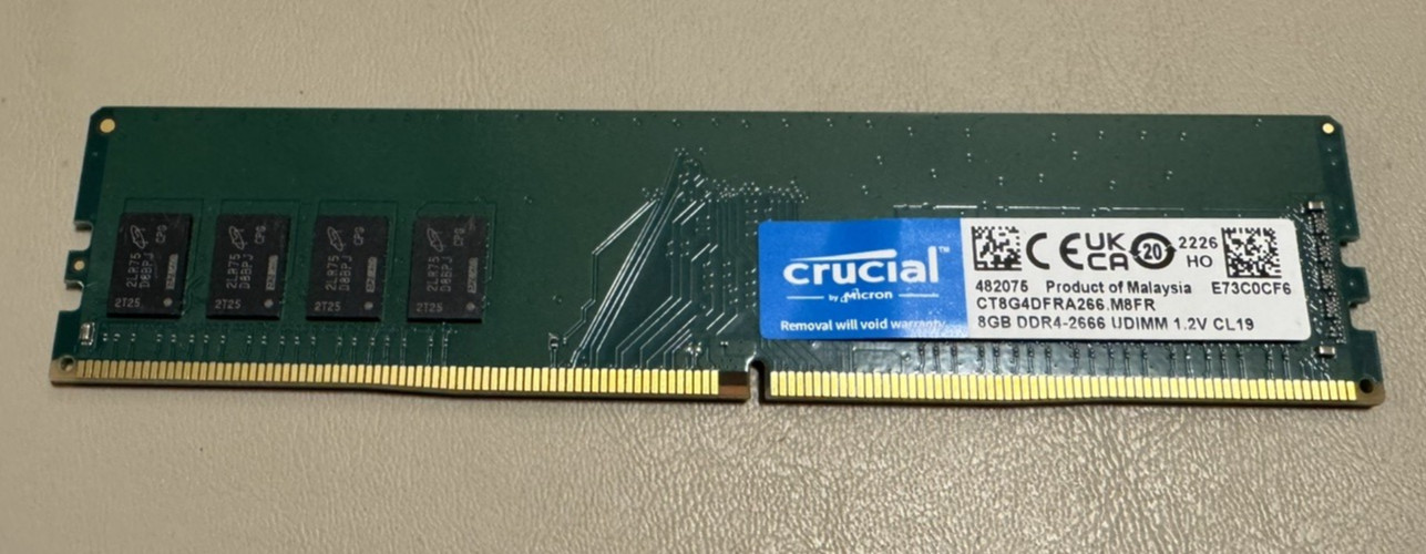 Crucial 8gb (1x8GB) DDR4 2666MHz CT8G4DFRA266.M8FR RAM