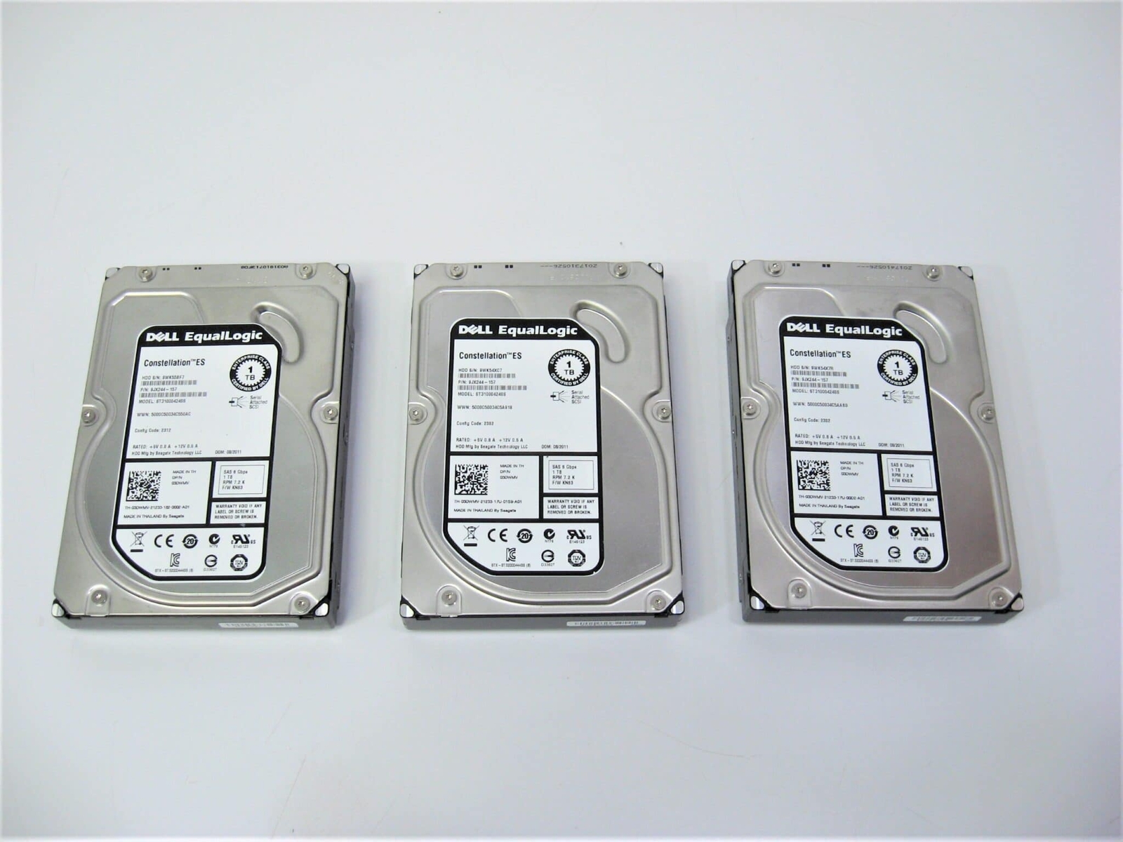 (Lot of 3) Dell SAS HDD Constellation ES 1TB 7200 RPM P/N 9JX244 -157