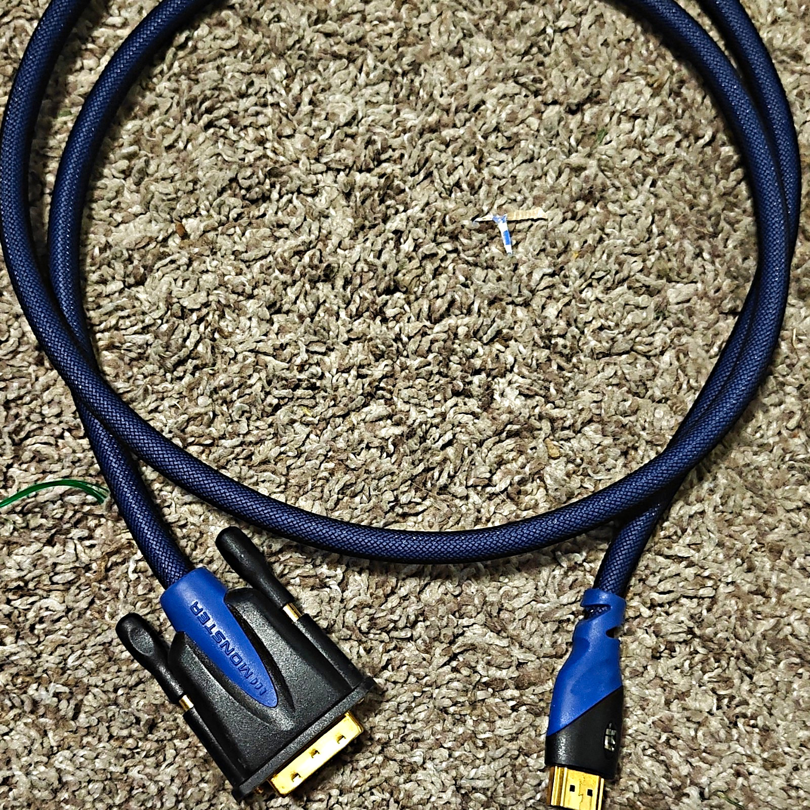 HDMI to DVI-D Monster 3ft  Single Link Gold-Plated Blue/Black