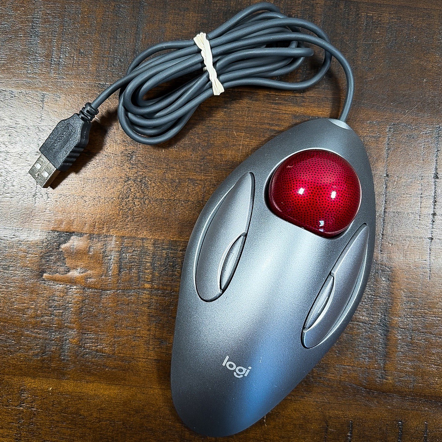 Logitech T-BC21 Optical Trackman Marble USB Mouse - TESTED
