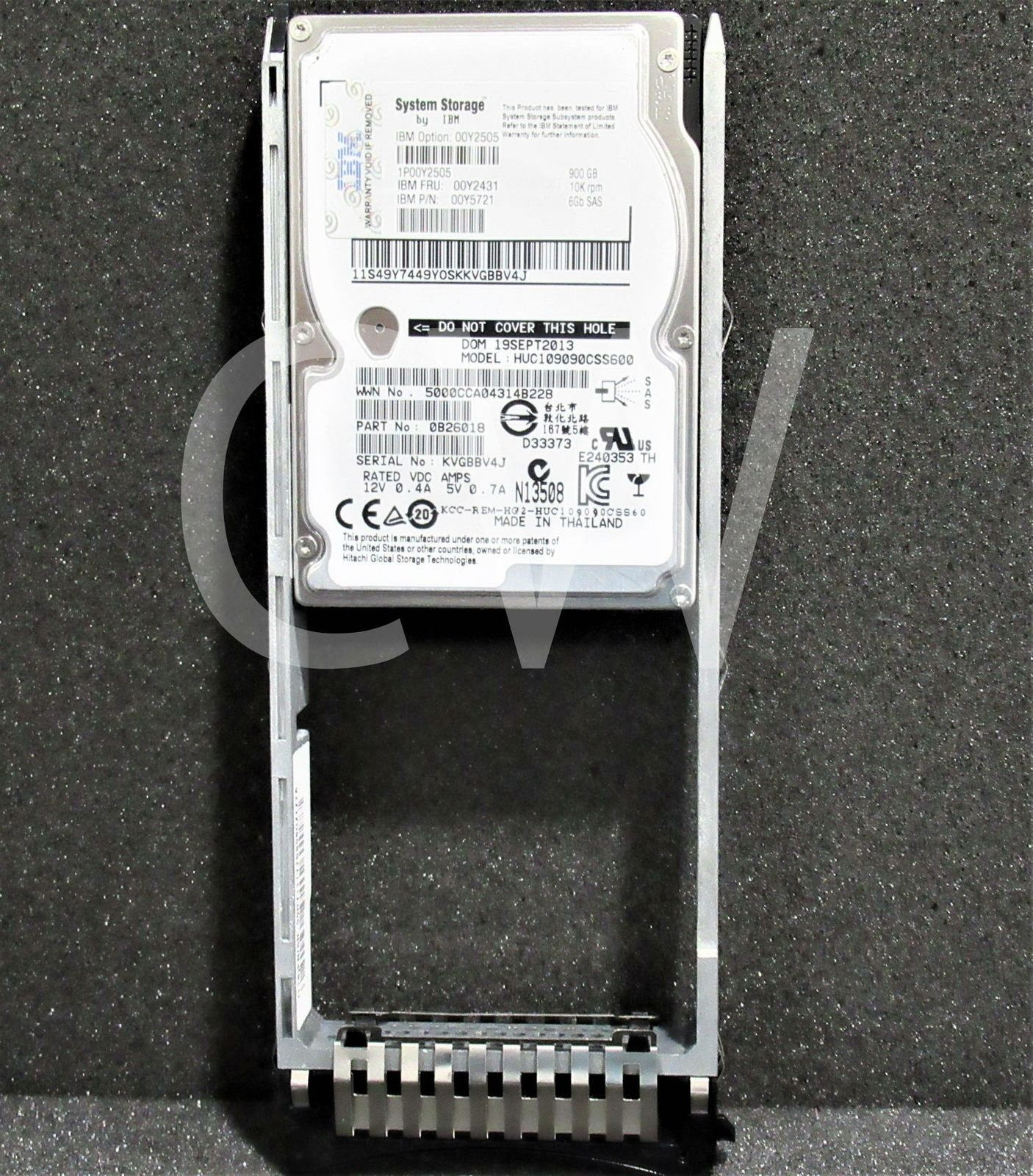 00Y2431 00Y2505 00Y5721 IBM 900GB 10K RPM 6Gb/s 2.5" SAS V3500 V3700 Hard Drive