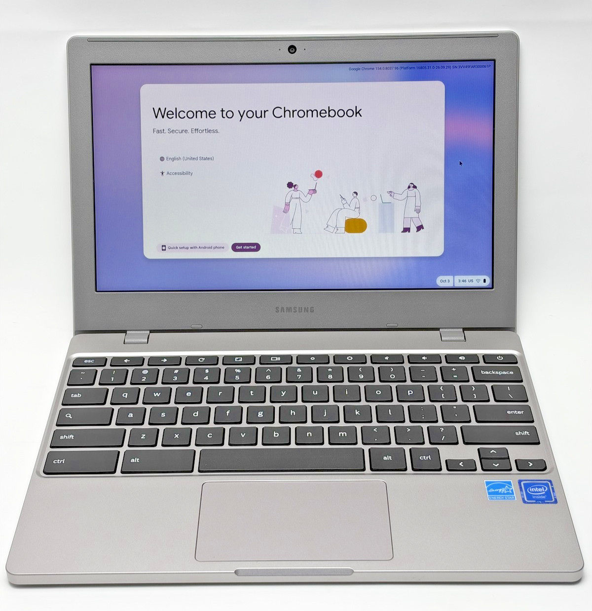 Samsung Chromebook 4 11.6" Laptop Celeron N4000 6GB 64GB eMMC