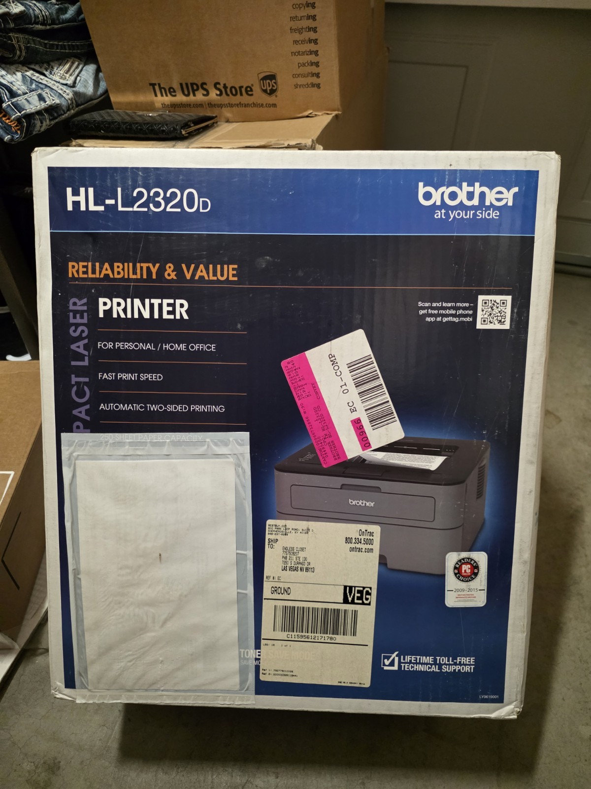 New (Sealed) Brother HL-L2340D Wireless Compact Laser Printer
