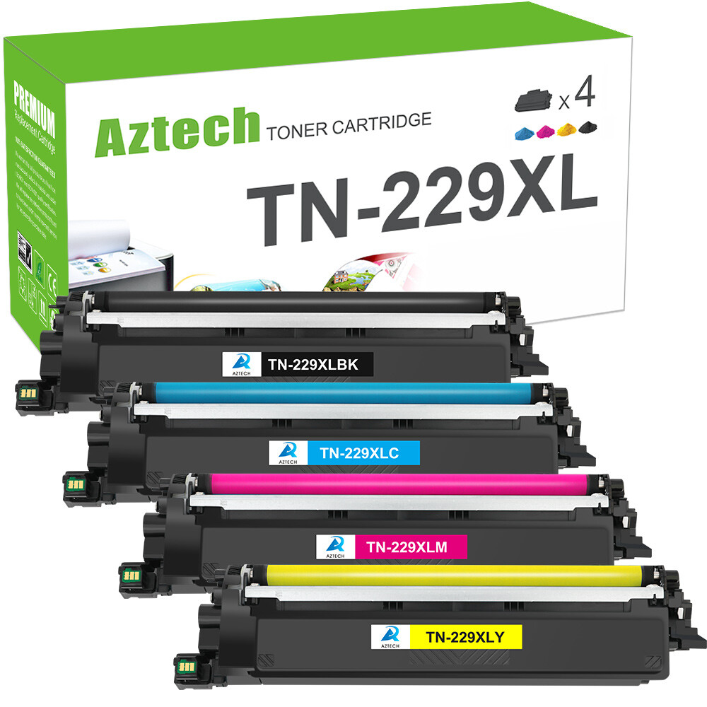 4PK TN229XL TN229 High Yield Toner Cartridge For BrotherHL-L3280CDW MFC-L3780CDW