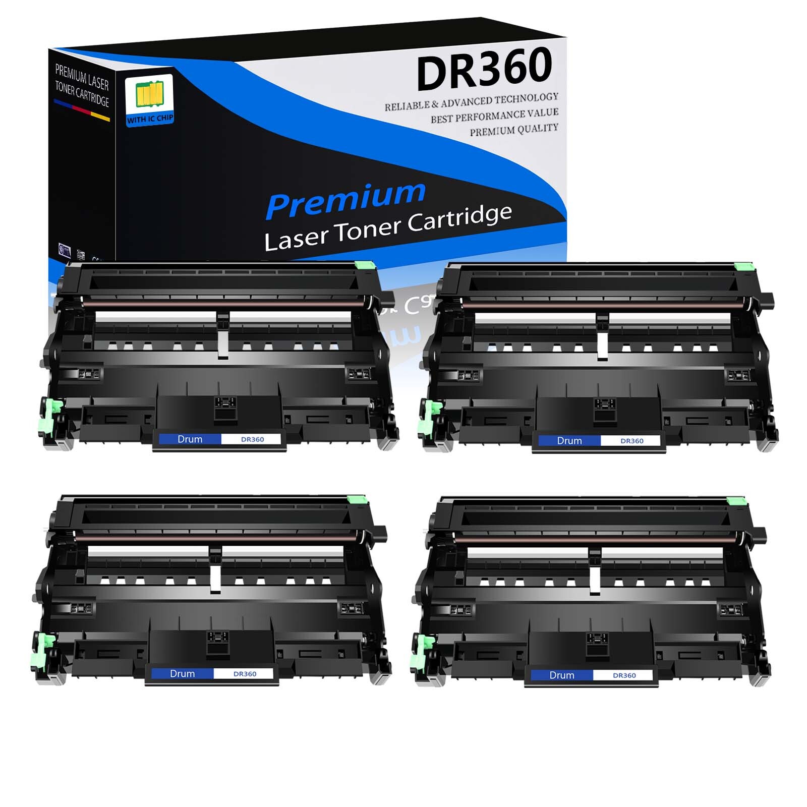 4PK DR360 Drum For Brother DR-360 DR2100 HL-2140 HL-2170W MFC-7340 MFC-7840W