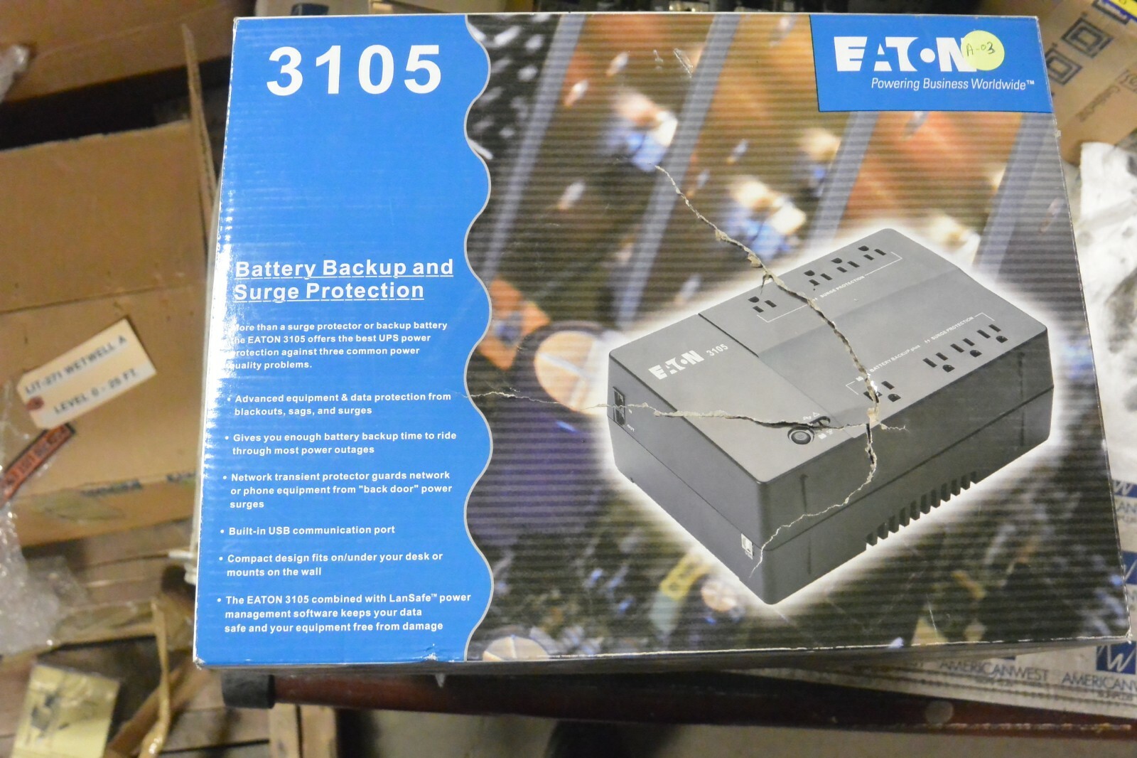 NEW EATON 3105 Battery Backup and Surge Protection  PW3105 500  120V 10A