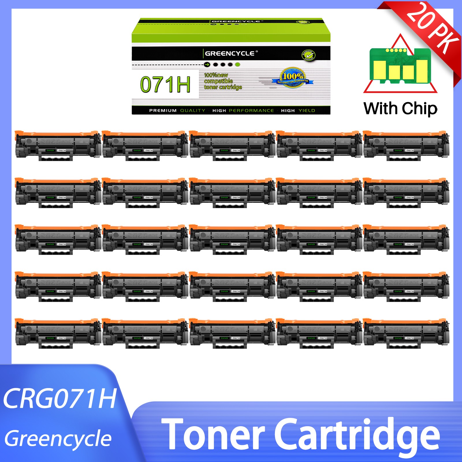 20PK CRG071H Toner Cartridge Replace for Canon CRG071H MF270 Mf272dw Mf273dw