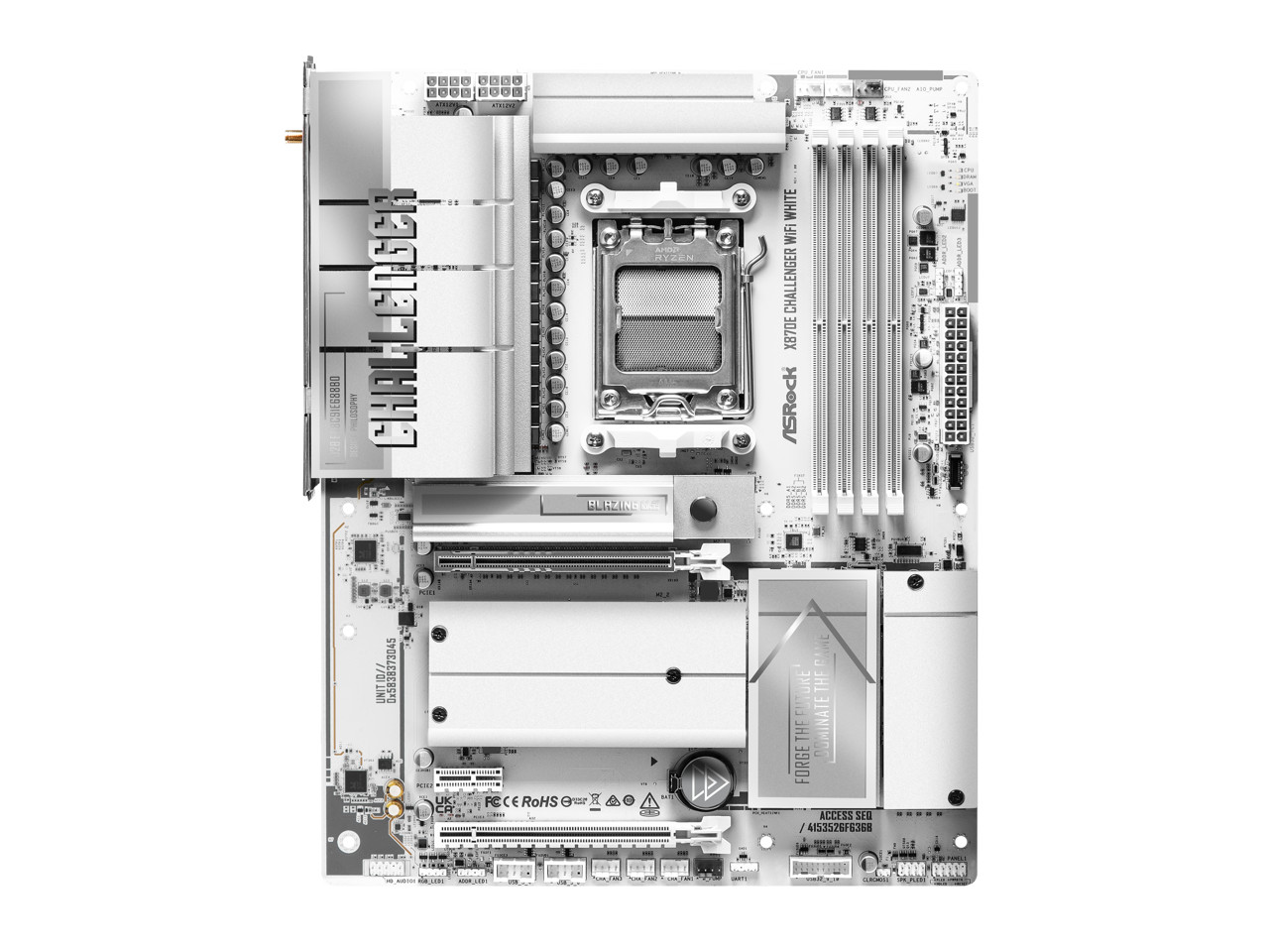ASRock X870E Challenger WiFi White AM5 AMD X870E ATX Motherboard